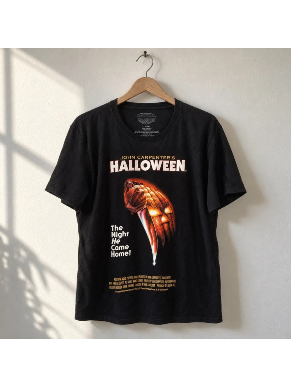 John Carpenter Halloween 1978 Movie Poster Black Horror T-Shirt Men’s